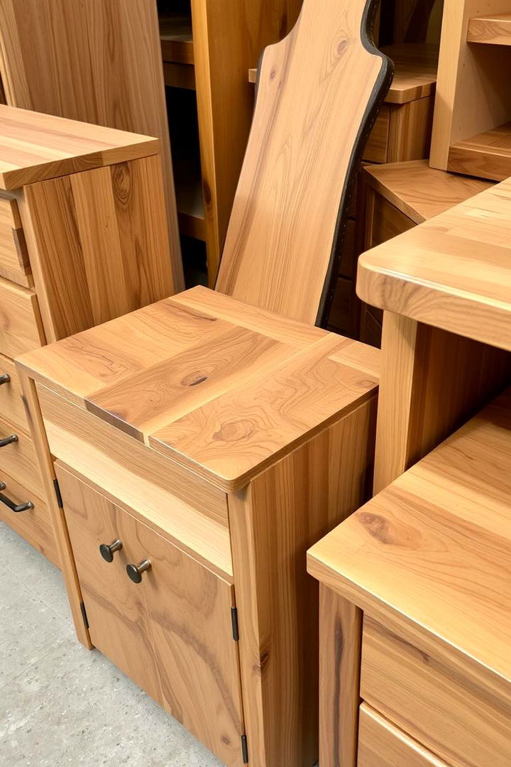 Artisanal Custom Wooden Furniture - 22 Log Cabin Interior Design Ideas