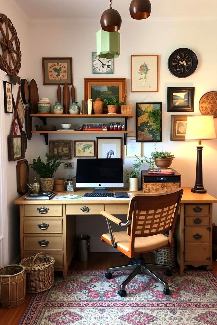 Artisanal Elements for Unique Personal Decor - 22 Small Home Office Ideas