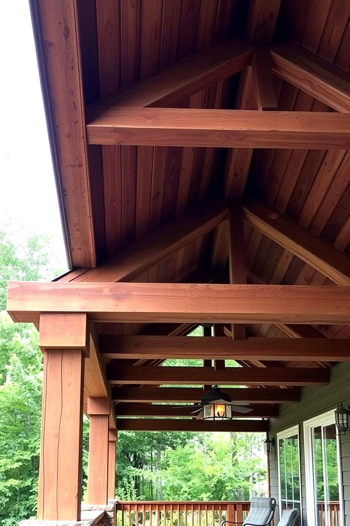 Artisanal Exposed Beam Design - 22 Covered Deck Ideas
