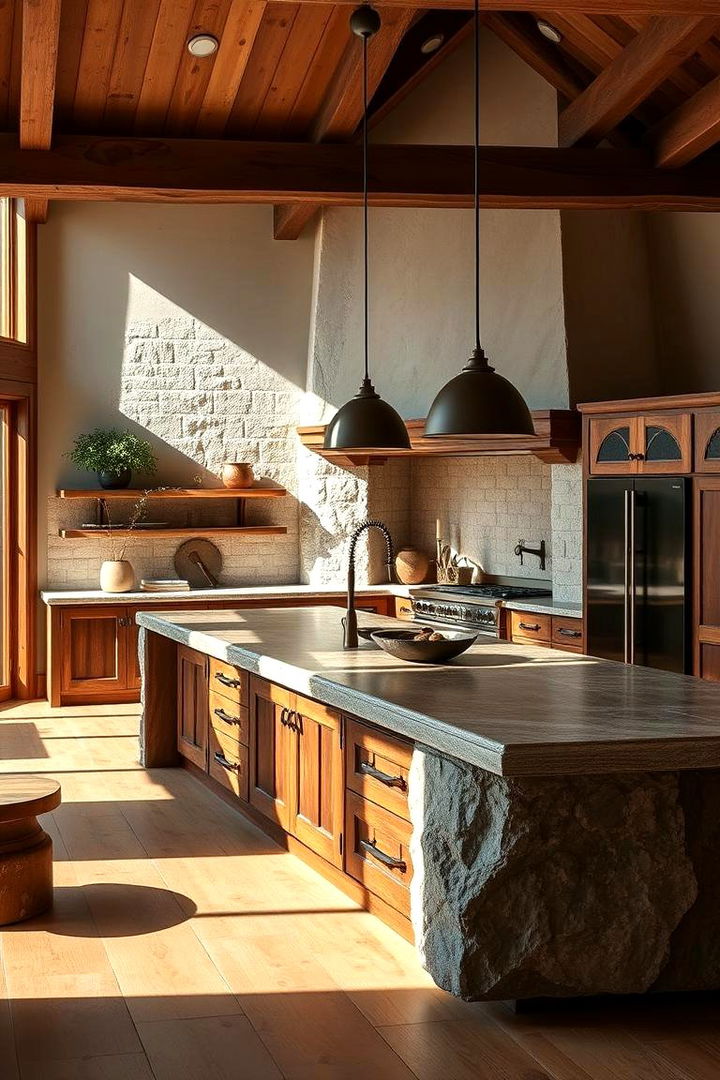 Artisanal Material Craftsmanship Island - 22 Small Kitchen Island Ideas