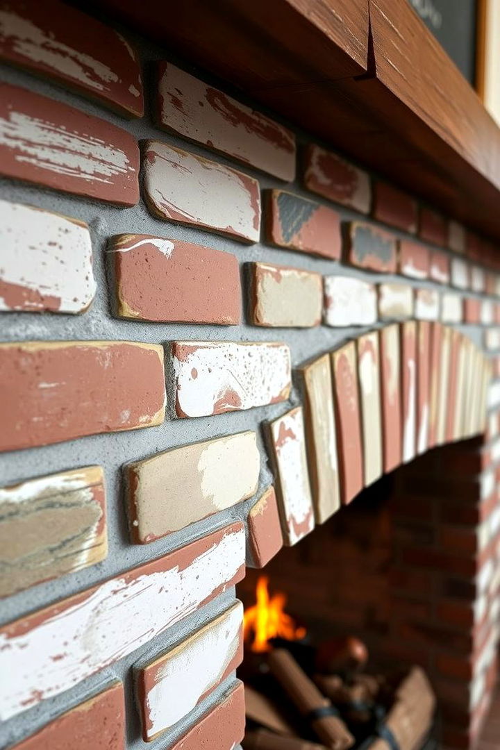 Artisanal Touch - 22 Painted Brick Fireplace Ideas