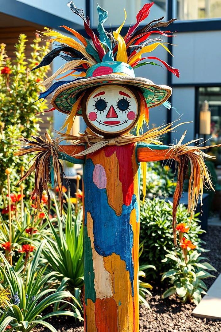Artistic Abstract Scarecrow Expressions - 22 Garden Scarecrow Ideas