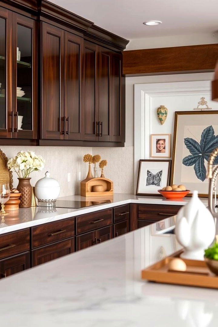 Artistic Accents - 22 Dark Wood Kitchen Cabinets