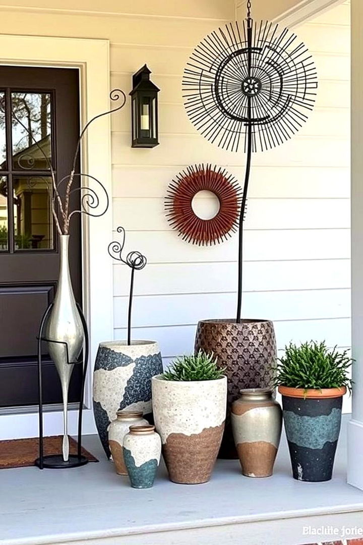 Artistic Accents and Sculptures - 22 Modern Front Porch Ideas