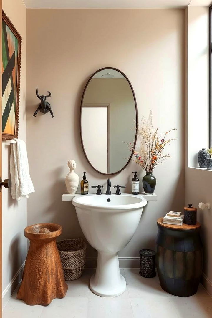 Artistic Accents for Personal Touch - 22 Cozy Bathroom Ideas