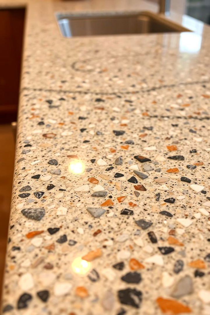 Artistic Aesthetic Appeal - 22 Terrazzo Kitchen Countertops