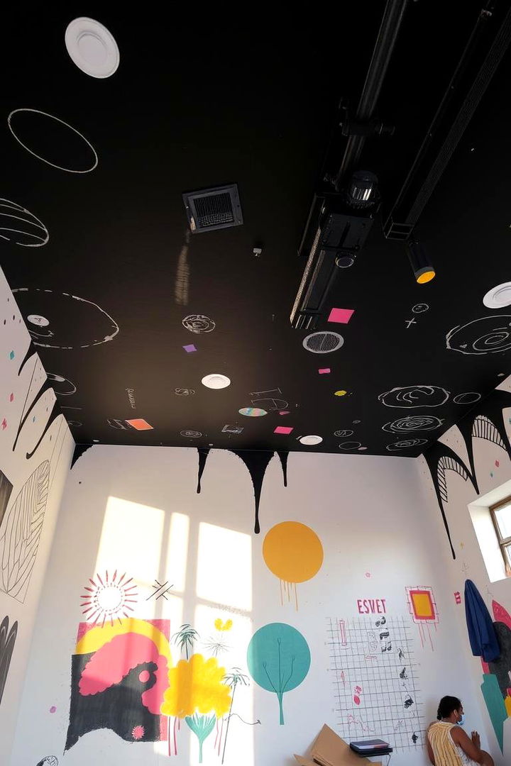 Artistic Ambiance - 22 Black Ceiling Design Ideas