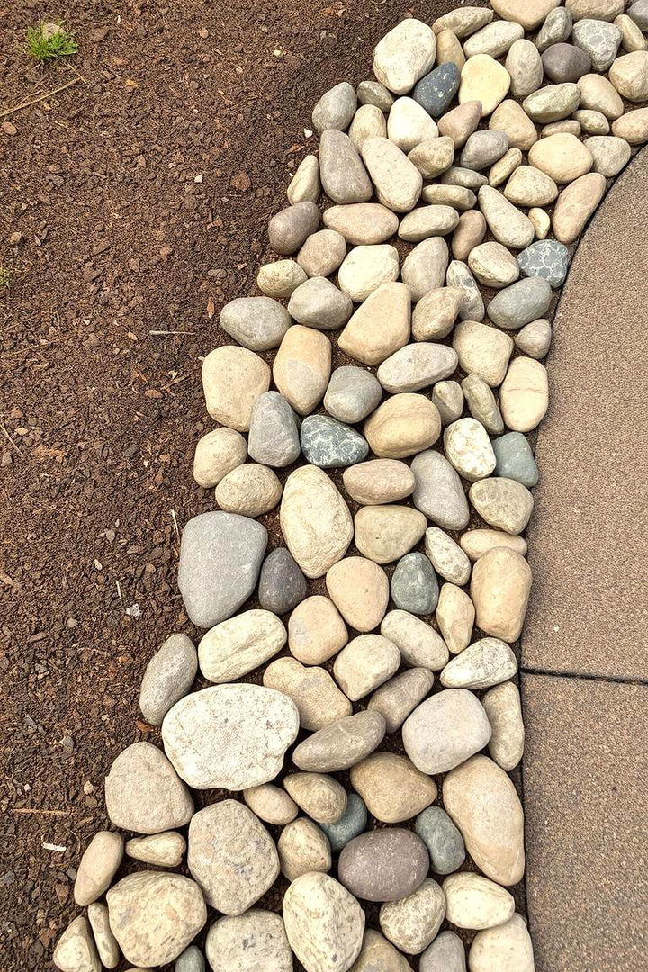 Artistic Arrangement Ideas - 22 River Rock Edging Ideas