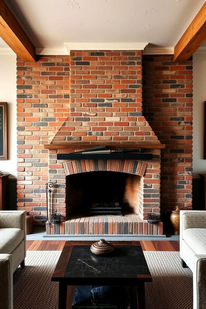 Artistic Brick Detailing - 22 3 Sided Fireplace Ideas