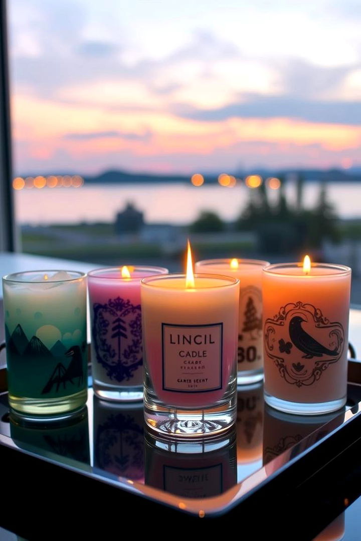 Artistic Candle Set with Custom Scents - 22 Wedding Gift Ideas for Couples