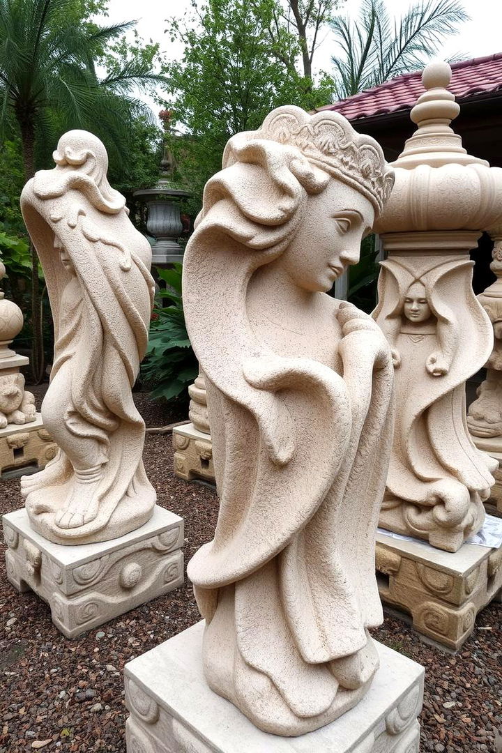Artistic Carved Stone Sculptures - 22 Stone Garden Ideas