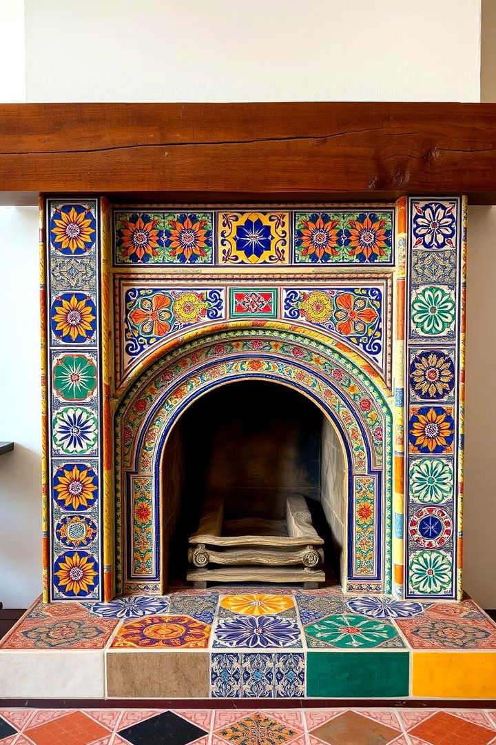 Artistic Ceramic Designs - 22 French Country Fireplace Ideas