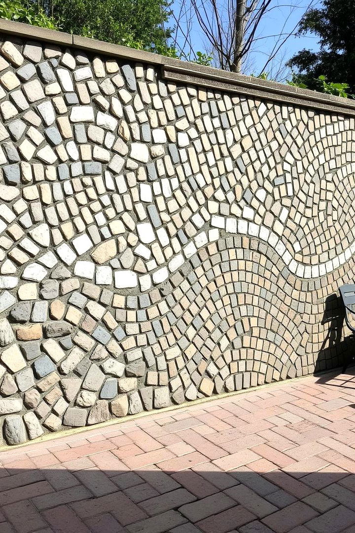 Artistic Cobblestone Murals - 22 cobblestone patio ideas