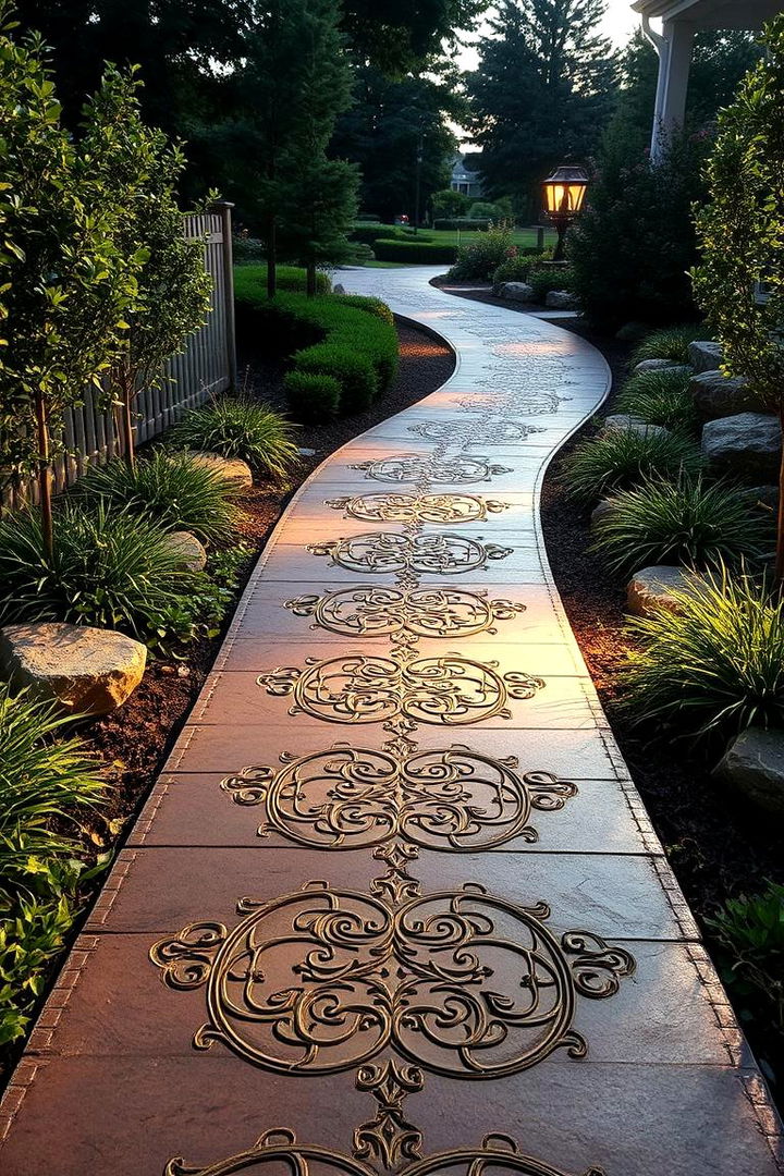 Artistic Composite Walkways with Embedded Designs - 22 Composite Walkway Ideas