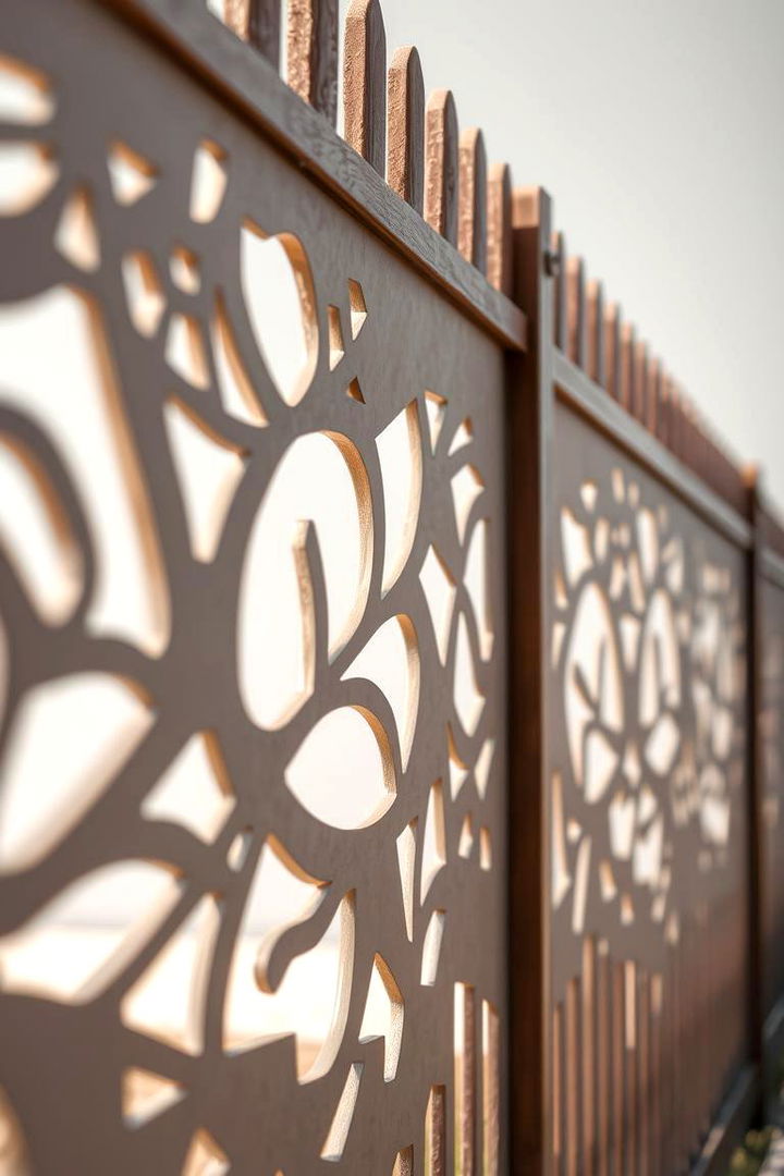 Artistic Cut Out Pattern Fence - 22 Privacy Fence Ideas