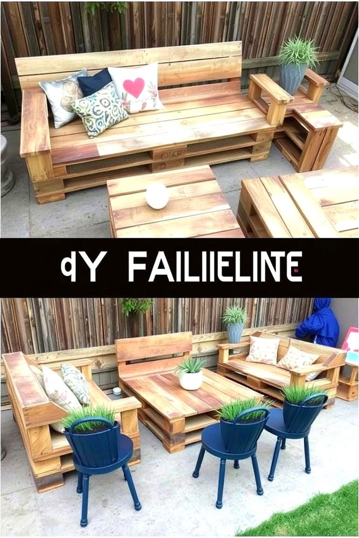 Artistic DIY Pallet Furniture - 22 Small Backyard Patio Ideas