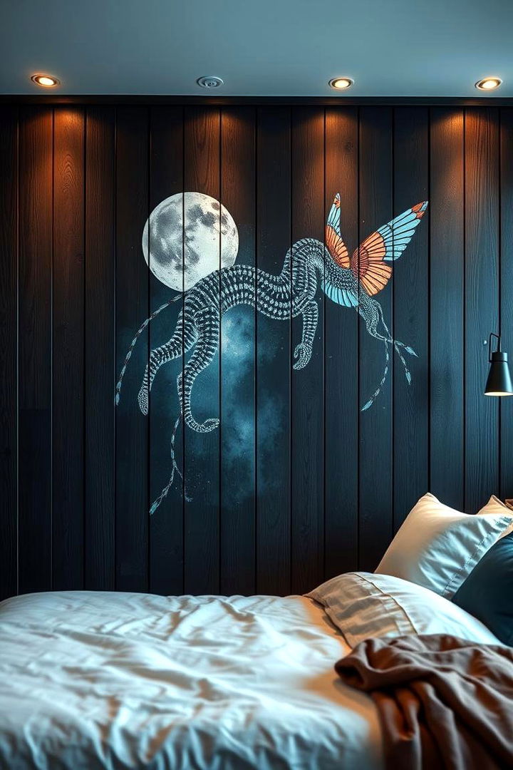 Artistic Dark Wood Backdrops - 22 Dark Wood Bedroom Ideas