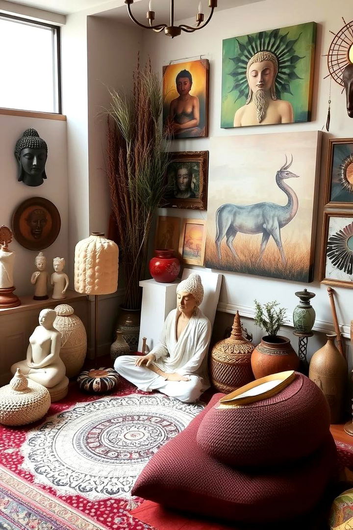 Artistic Decor Accents - 22 Boho Meditation Room Ideas