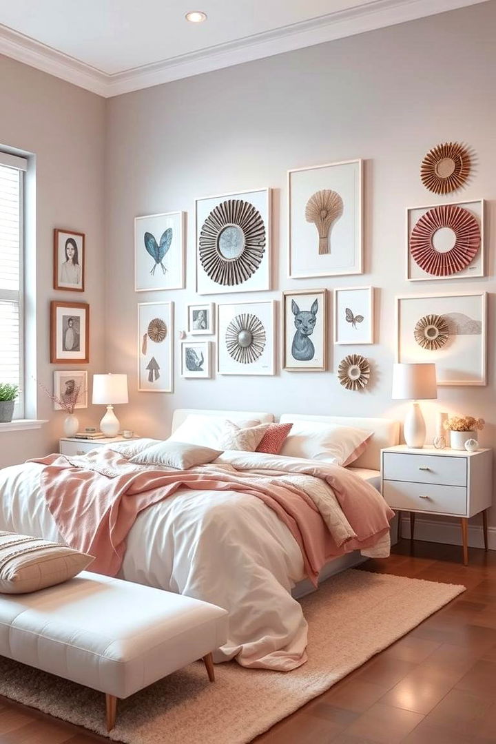 Artistic Decor Inspirations - 22 Pink and White Bedroom Ideas