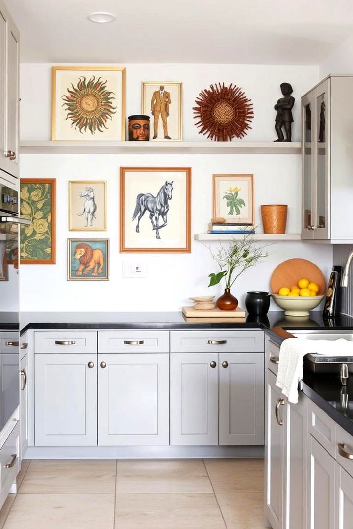 Artistic Decor Integration - 22 Kitchen With Gray Cabinets And Black Countertops Ideas