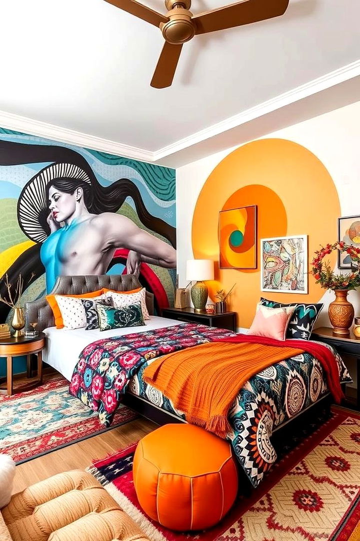 Artistic Decor to Enhance Space - 22 2 Beds in One Small Room Ideas