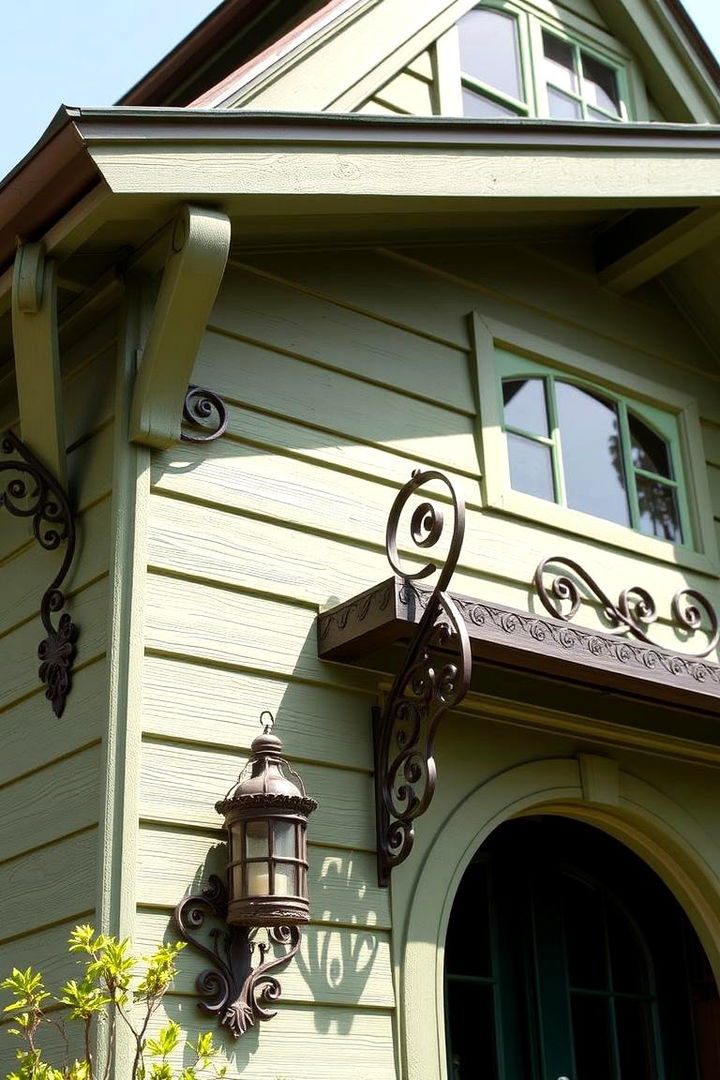 Artistic Decorative Elements - 22 Sage Green House Exterior Ideas