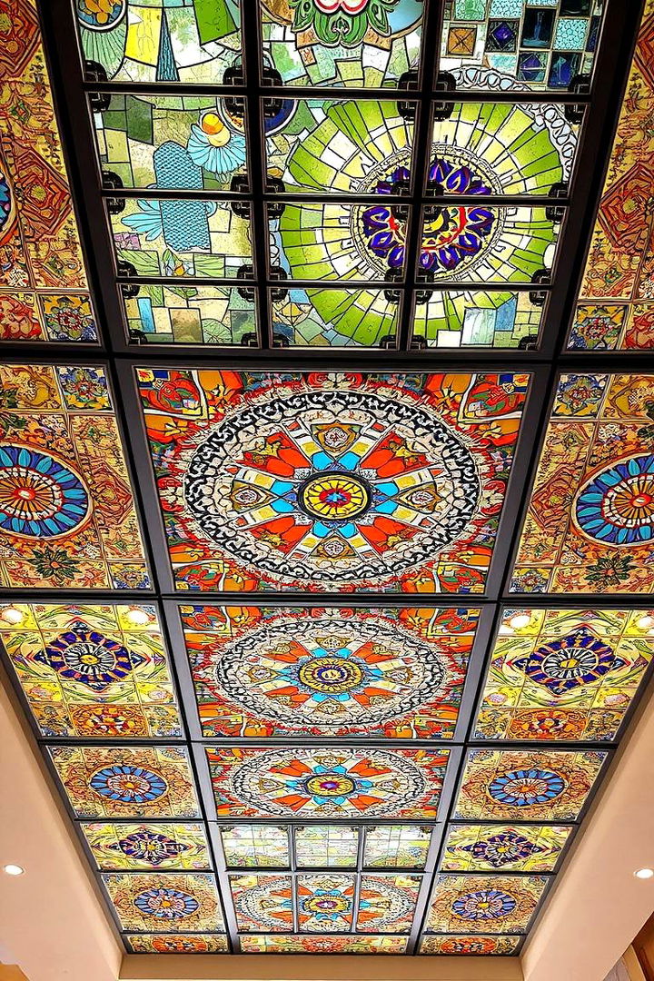 Artistic Decorative Tile Patterns - 22 Basement Drop Ceiling Ideas