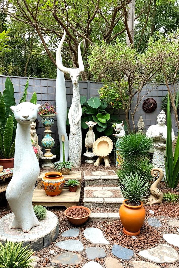 Artistic Decorative Touches - 22 Townhouse Backyard Ideas