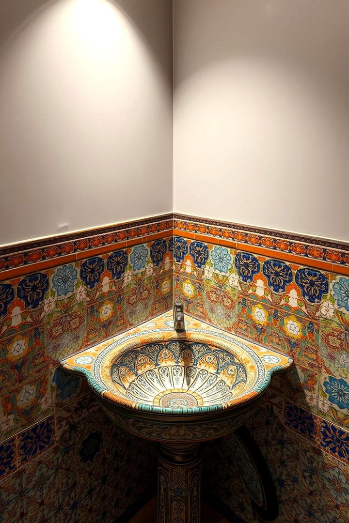 Artistic Designs and Mosaic Details - 22 Corner Kitchen Sink Ideas