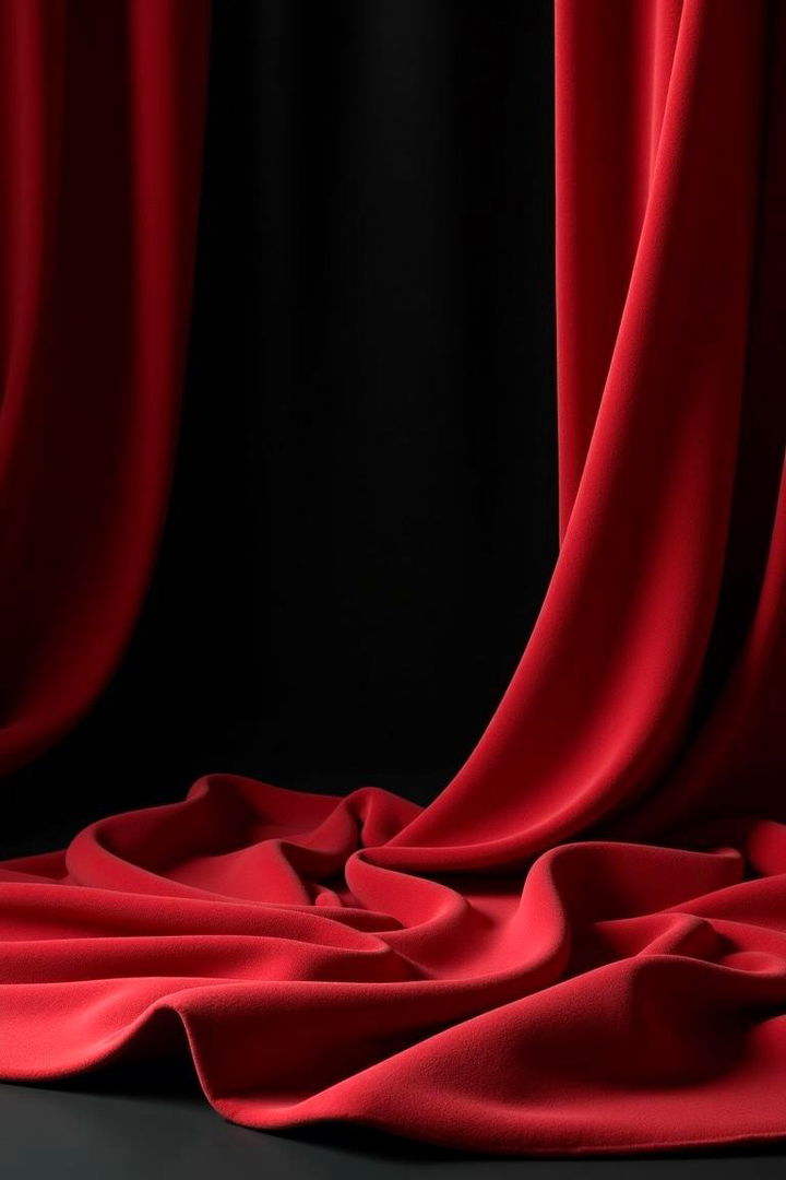Artistic Drapery and Fabrics - 22 Red and Black Wedding Ideas