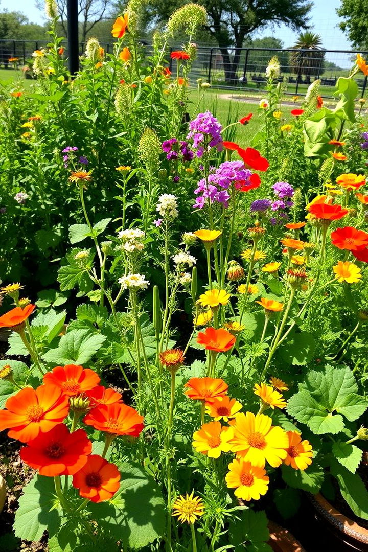 Artistic Edible Flower Garden - 22 Front Yard Texas Flower Bed Ideas