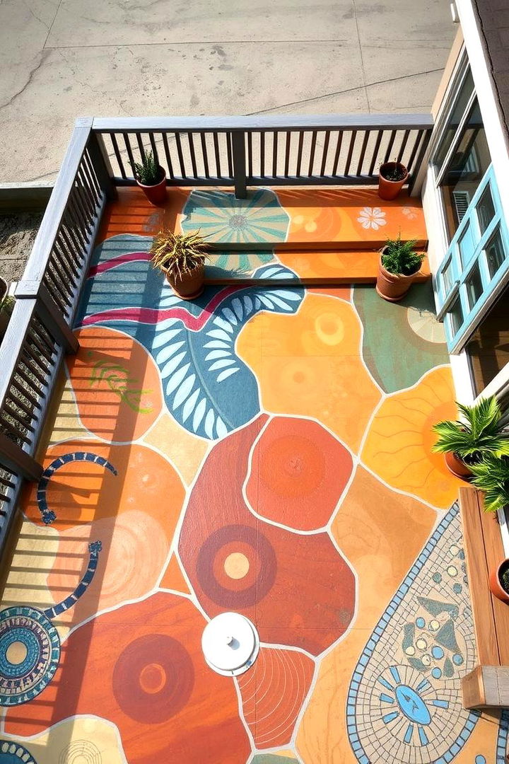 Artistic Embellishments for a Creative Touch - 22 Concrete Deck Ideas