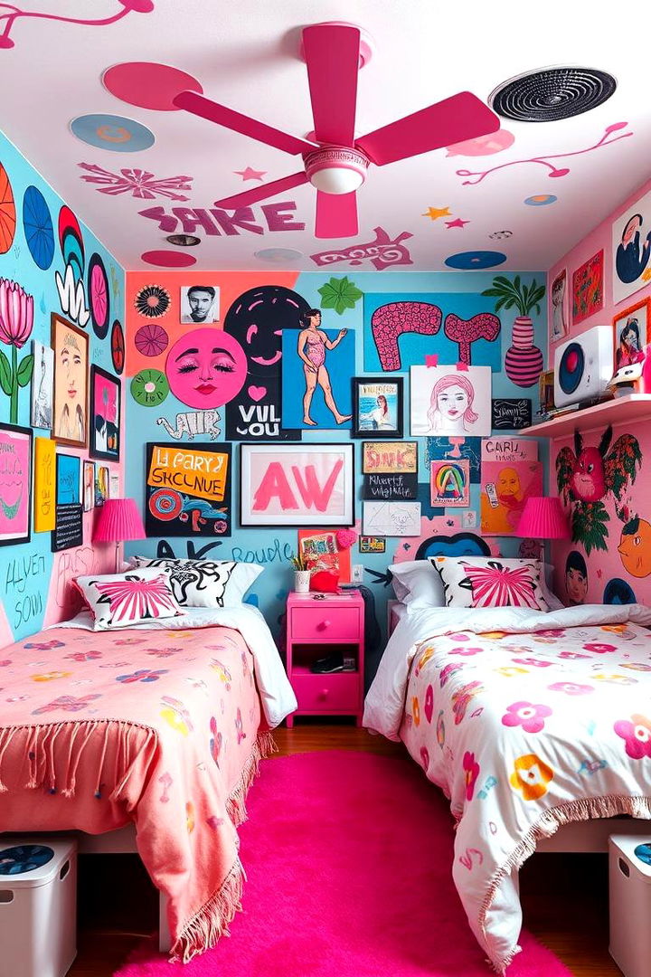 Artistic Expression - 22 Pink Dorm Room Ideas