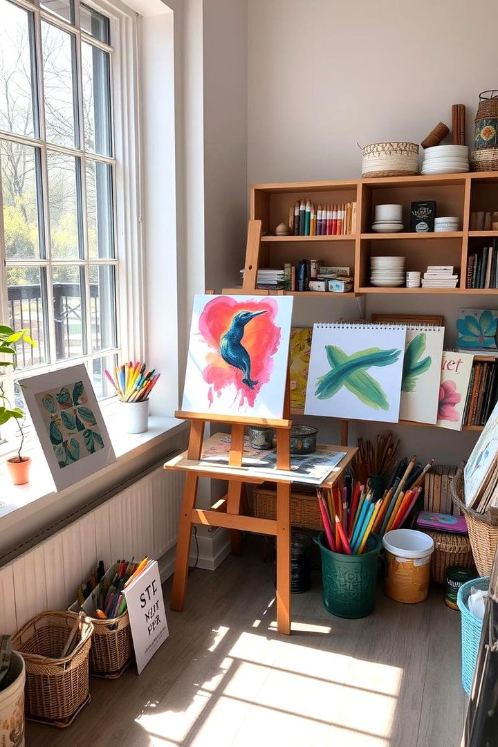 Artistic Expression Area - 22 Teen Girl Bedroom Ideas