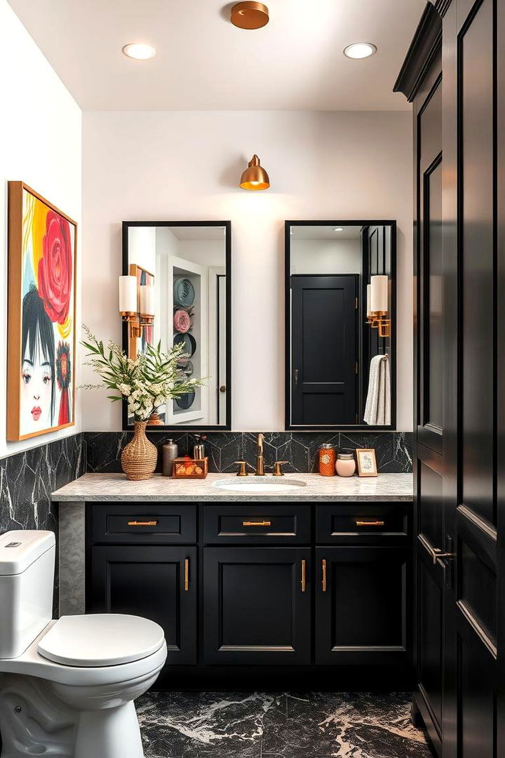 Artistic Expression Space - 22 bathroom with black cabinets ideas