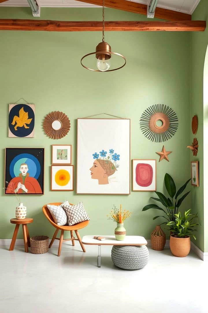 Artistic Expression Space - 22 Light Green Bedroom Ideas