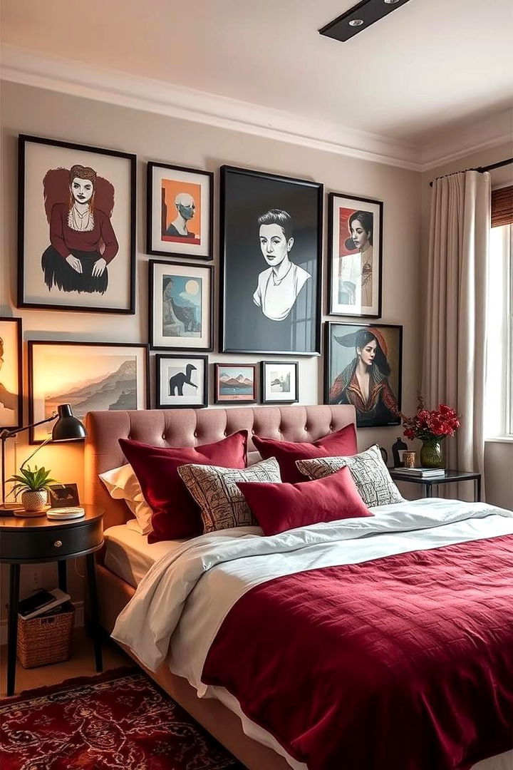 Artistic Expression Through Decor - 22 Burgundy Bedroom Ideas