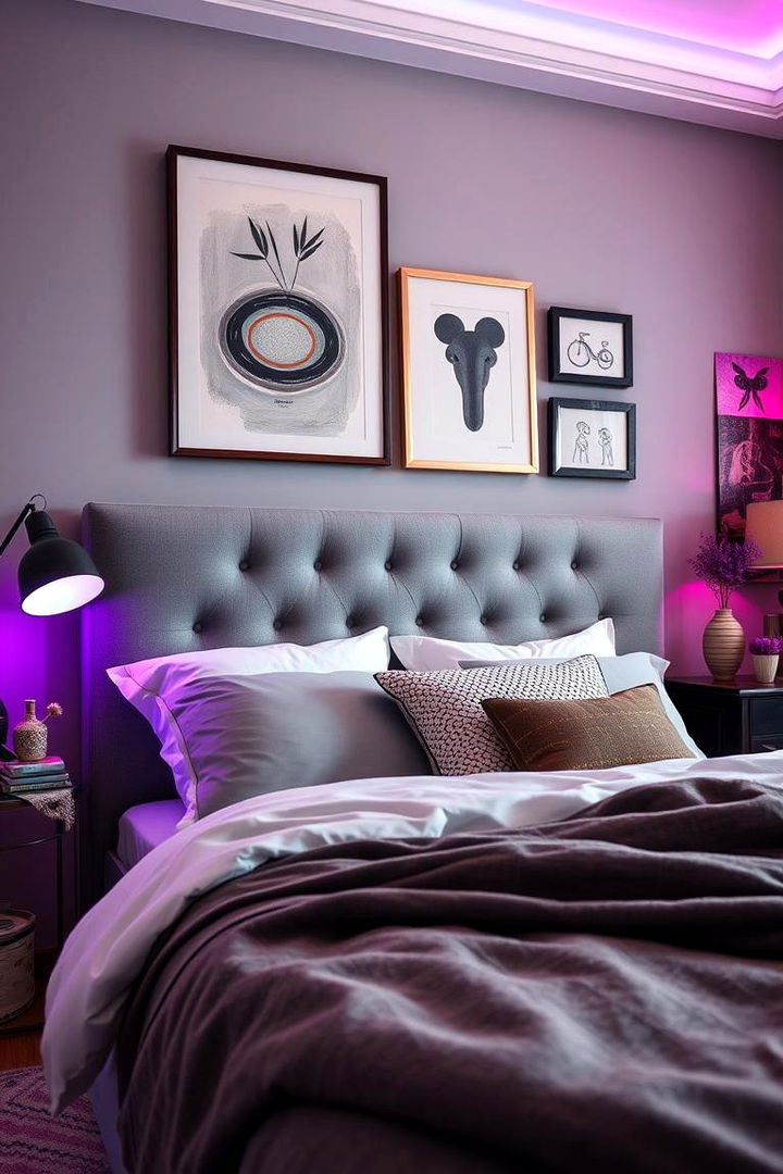 Artistic Expression in Grey - 22 Grey Headboard Bedroom Ideas