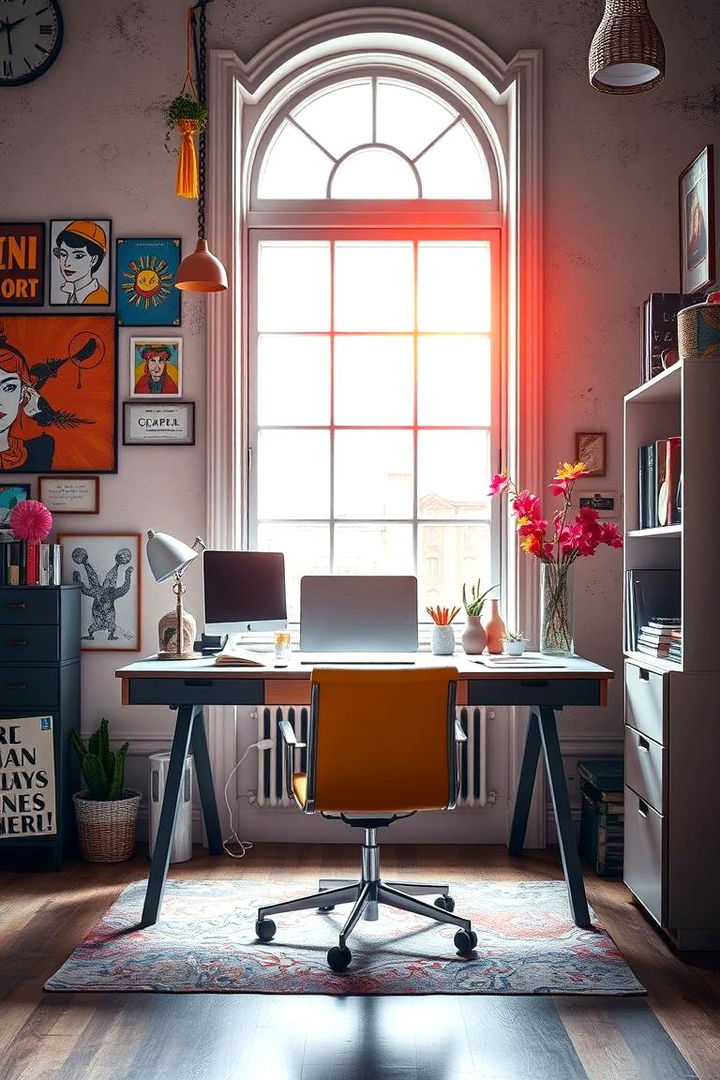 Artistic Expression on Display - 22 Desk in Front of Window Ideas