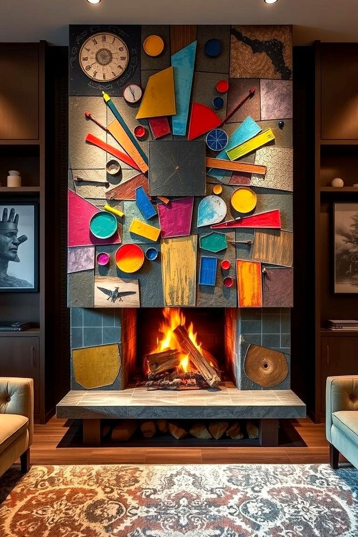 Artistic Fireplace Focal Point - 22 Modern Fireplace Ideas
