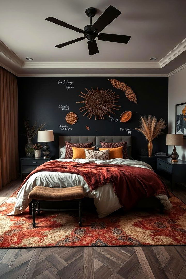 Artistic Flair with Bold Expressions - 22 Black and Brown Bedroom Ideas