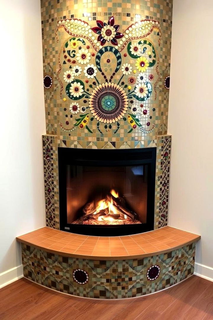 Artistic Focal Point Corner Gas Fireplace - 22 Corner Gas Fireplace Ideas