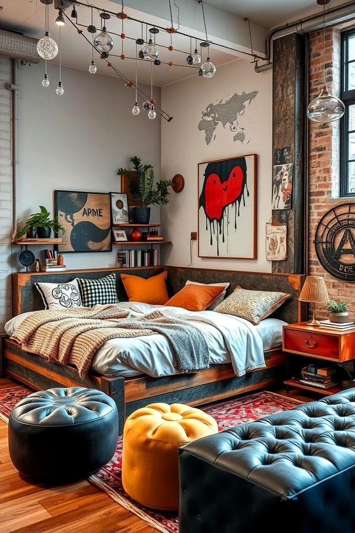 Artistic Fusion Corner Bed - 22 Corner Bed Ideas