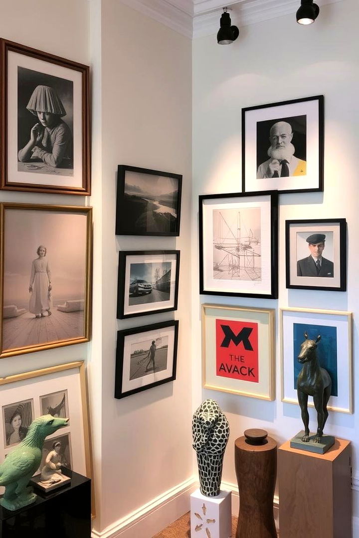 Artistic Gallery Display - 22 Corner Decoration Ideas