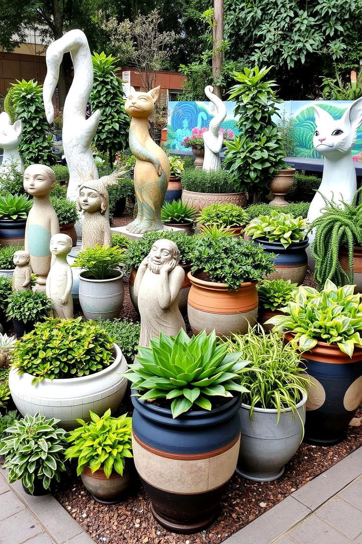 Artistic Garden Display - 22 L Shaped Backyard Ideas