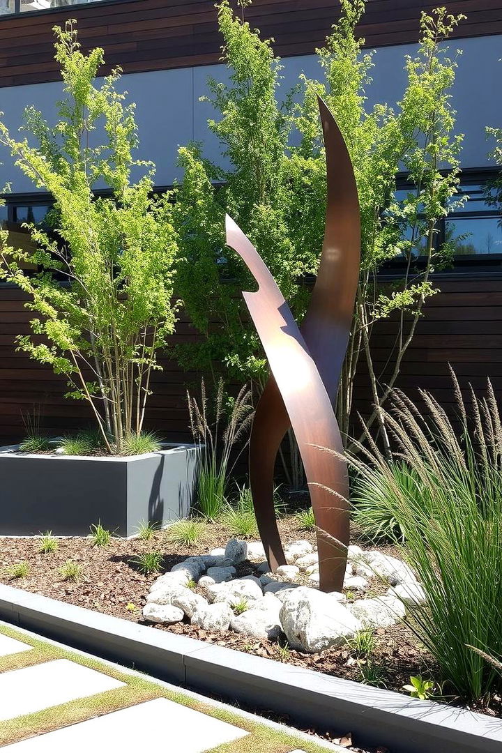 Artistic Garden Sculptures - 22 Modern Small Garden Ideas
