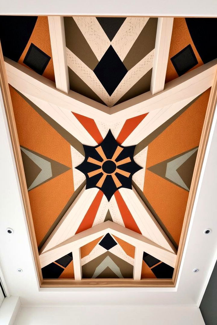 Artistic Geometric Tray Ceiling - 22 tray ceiling ideas