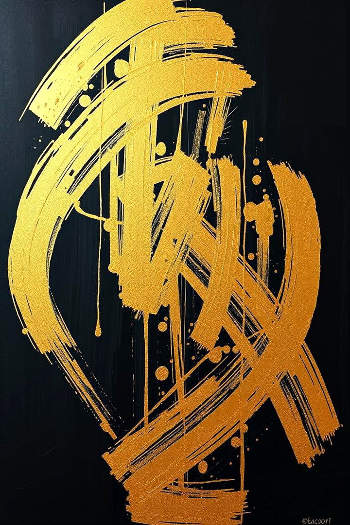 Artistic Gold Accents - 22 Black and Gold Centerpiece Ideas