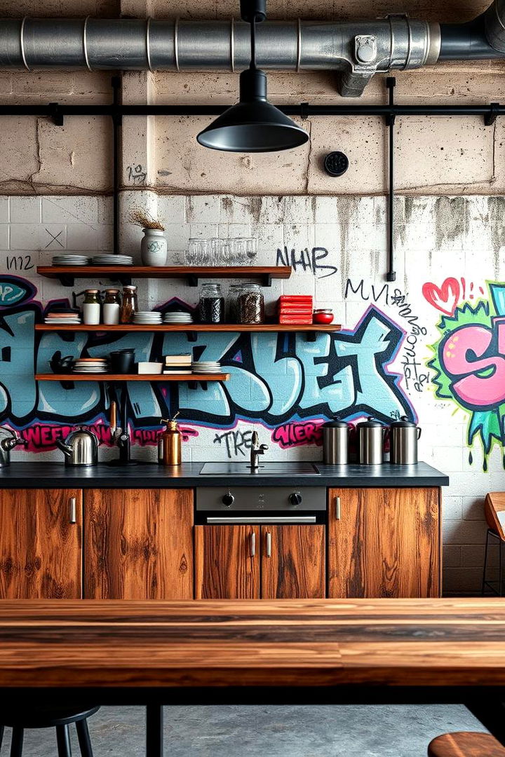 Artistic Graffiti Accents - 22 Dirty Kitchen Ideas