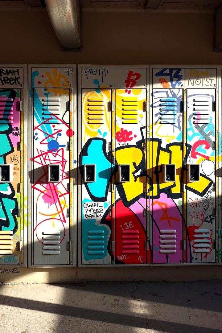 Artistic Graffiti Touches - 22 Locker Decor Ideas